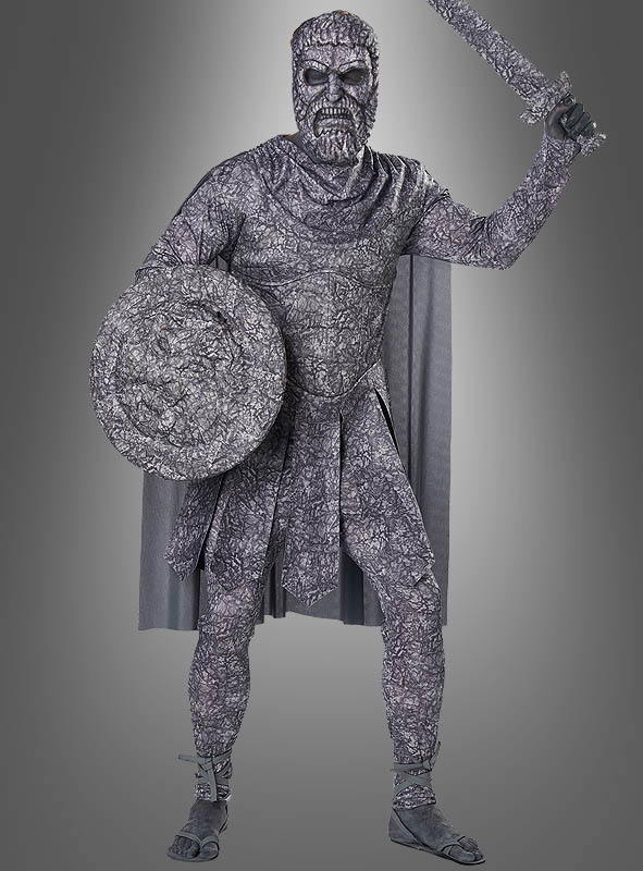 Versteinerter Krieger Mit Schild Und Schwert