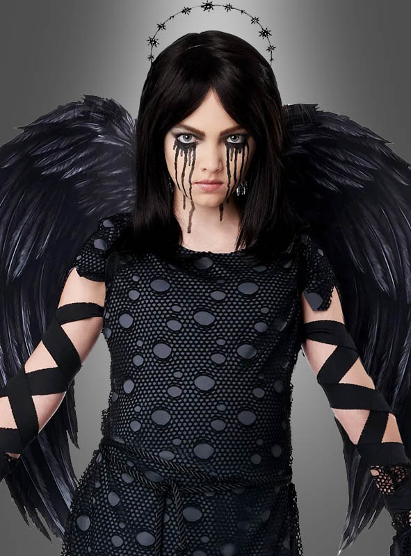 Schwarzer Engel Kostüm Für Mädchen 3 Schwarzer Engel Kostüm Für Mädchen – Bild 3