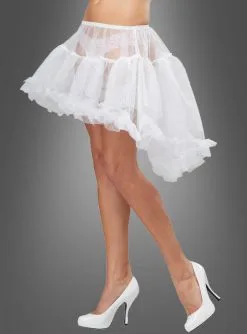 Burlesque Unterrock Mit Schleppe Weiß