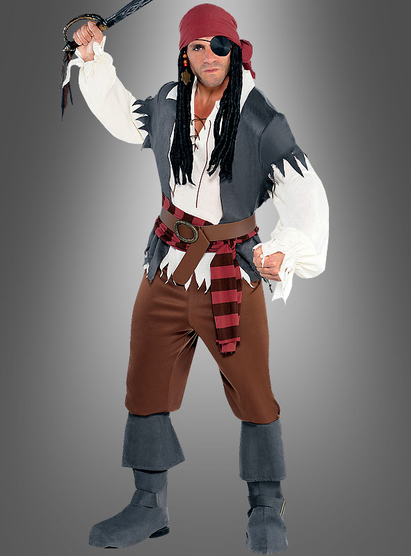 Pirat Captain Castaway Herrenkostüm 1 Pirat Captain Castaway Herrenkostüm