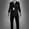 Piloten Uniform Für Herren Schwarz