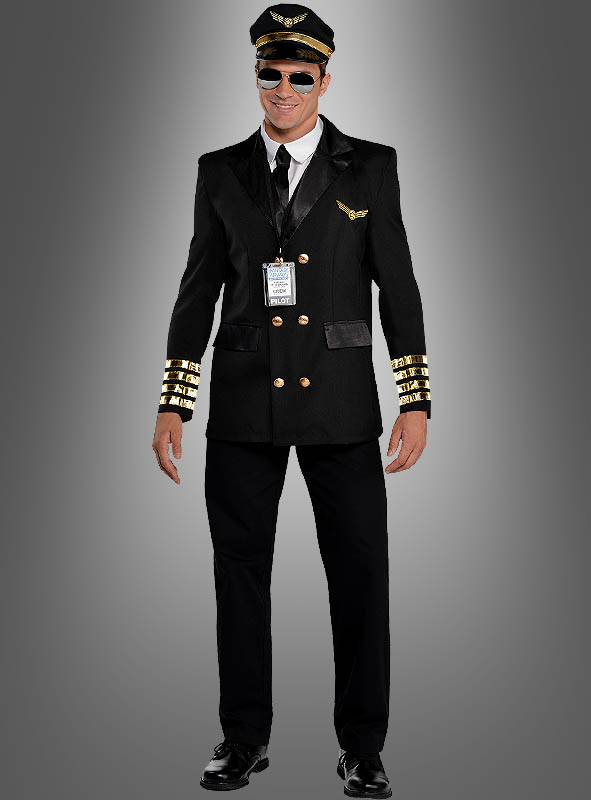 Piloten Uniform Für Herren Schwarz 1 Piloten Uniform Für Herren Schwarz