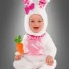 Baby Hasenkostüm Weiß Rosa