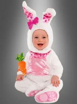 Baby Hasenkostüm Weiß Rosa