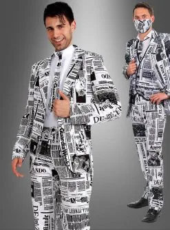 Bedruckter Anzug Zeitung