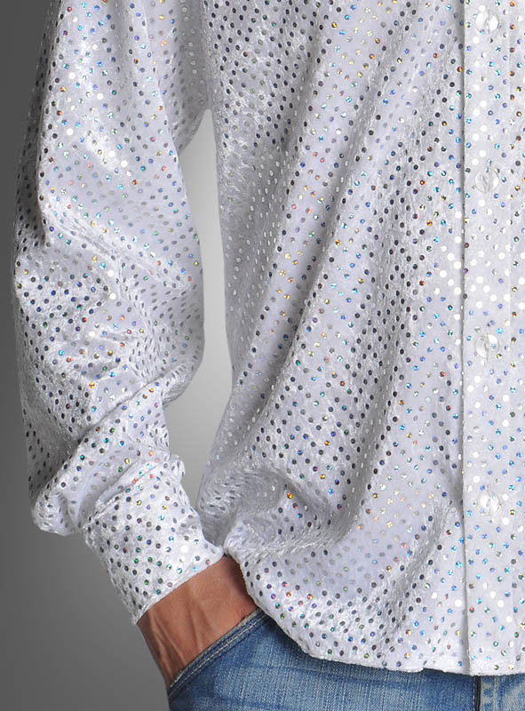 Pailletten Hemd Schwarz Oder Weiß 2 Pailletten Hemd Schwarz Oder Weiß – Bild 2