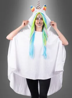 Wandelbarer Weißer Poncho Aus Plüsch S-XXXL 7 Wandelbarer Weißer Poncho Aus Plüsch S-XXXL -Günstiges Kostumhaus Geschäft einhorn umhang karnevalskostuem weiss 2483462855 3