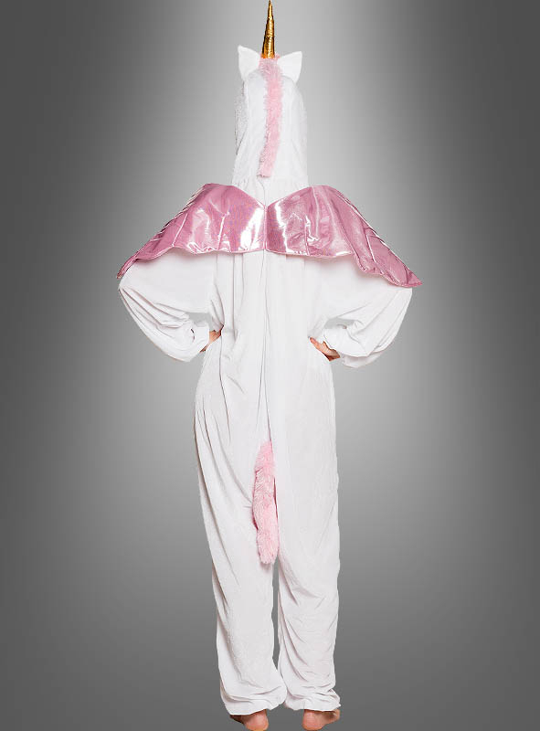 Einhorn Kostüm Erwachsene Weiß 2 Einhorn Kostüm Erwachsene Weiß – Bild 2