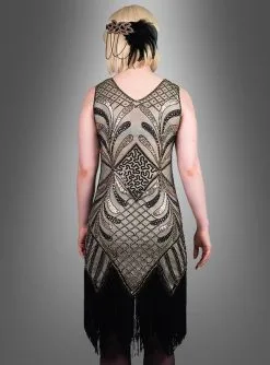 Glamouröses Flapper Kleid Vivian -Günstiges Kostumhaus Geschäft golden twenties partykleid pailletten fransen b4474cf316 5