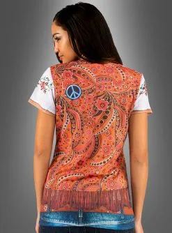 Hippie Shirt Damen -Günstiges Kostumhaus Geschäft hippie damenshirt peace db8a28a951 3