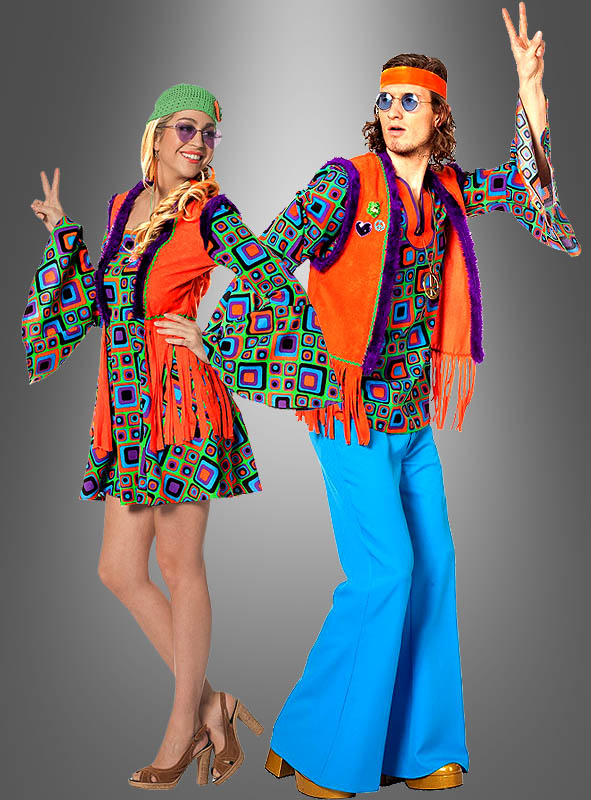 Buntes Hippiehemd Mit Fransenweste 2 Buntes Hippiehemd Mit Fransenweste – Bild 2