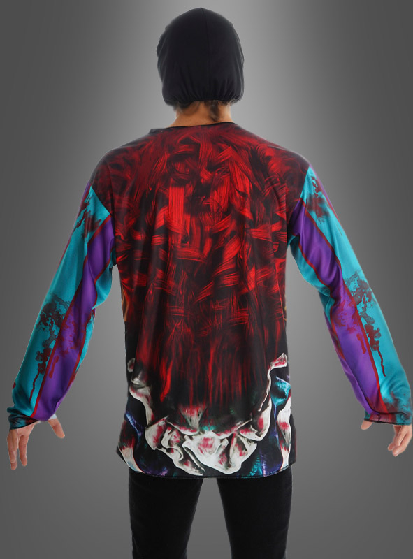 Böses Clown Shirt Halloween Mit Maske 2 Böses Clown Shirt Halloween Mit Maske – Bild 2