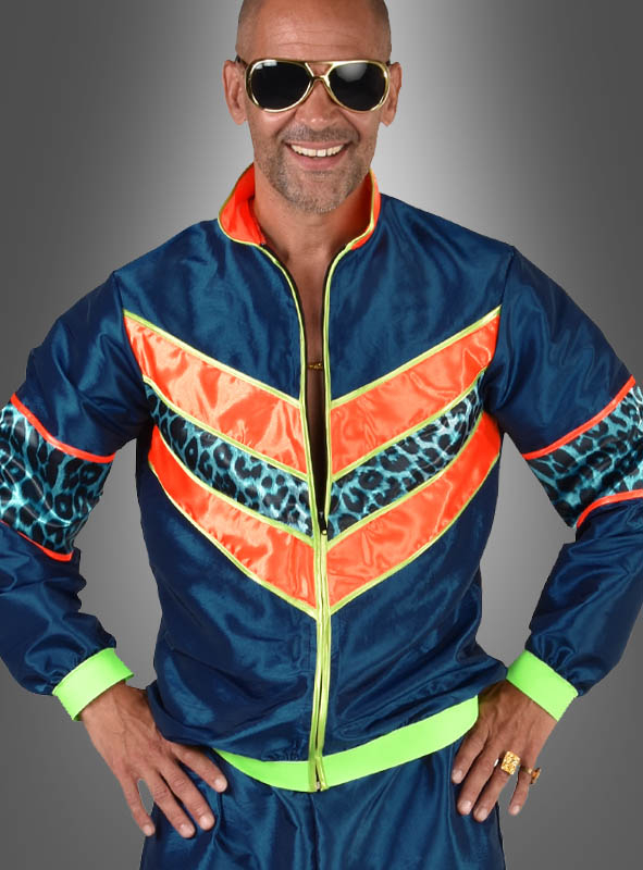 80er Jahre Kostüm Jogginganzug Blau 2 80er Jahre Kostüm Jogginganzug Blau – Bild 2
