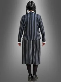 Wednesday Damen Schuluniform Schwarz Grau -Günstiges Kostumhaus Geschäft nevermore academy schuluniform wednesday schwarz grau b61279fea7 3
