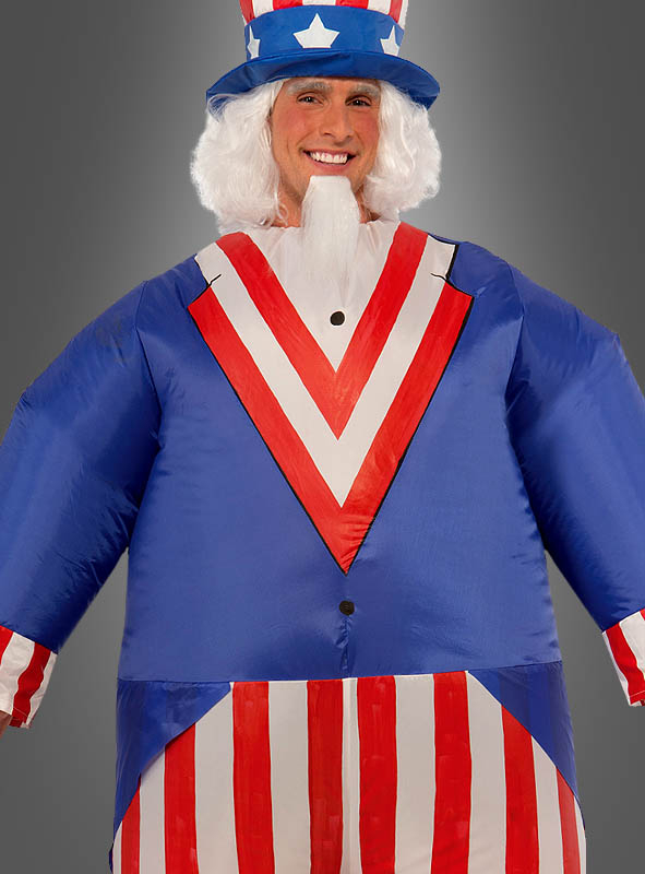 Aufblasbares Uncle Sam USA Kostüm 2 Aufblasbares Uncle Sam USA Kostüm – Bild 2