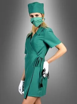 OP Schwester Kostüm Wickelkleid -Günstiges Kostumhaus Geschäft op kittel damenkostuem 3afa6694ff 3