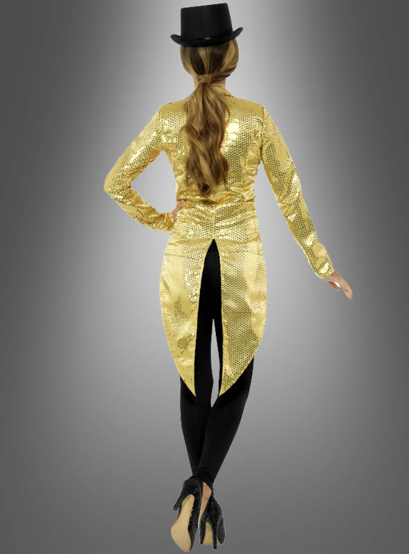 Damen Paillettenfrack In Gold 2 Damen Paillettenfrack In Gold – Bild 2