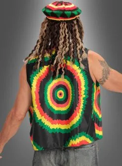 Reggae Weste Unisex 7 Reggae Weste Unisex -Günstiges Kostumhaus Geschäft rastafari weste dreadlocks 45c65befea 4