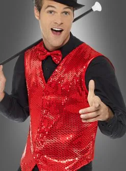 Weste Mit Pailletten Rot -Günstiges Kostumhaus Geschäft rote weste pailletten herren f12875f030 3