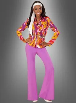 70er Bunte Bluse Andrea -Günstiges Kostumhaus Geschäft schlagerbluse damen disco 829b5b9b64 3