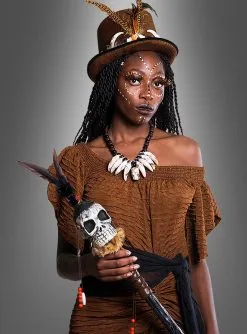 Voodoo Hexe Damenkostüm -Günstiges Kostumhaus Geschäft voodoohexe kleid karneval halloween a7492483dc 3